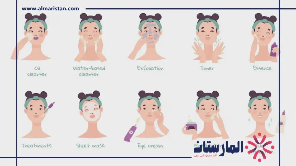خطوات تنظيف البشرة